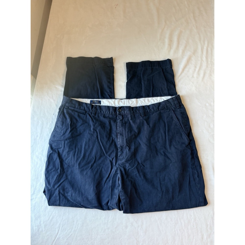Ralph Lauren, 100% Cotton Chino Preppy‎ Men's Dress Pants Navy Blue 44B/34